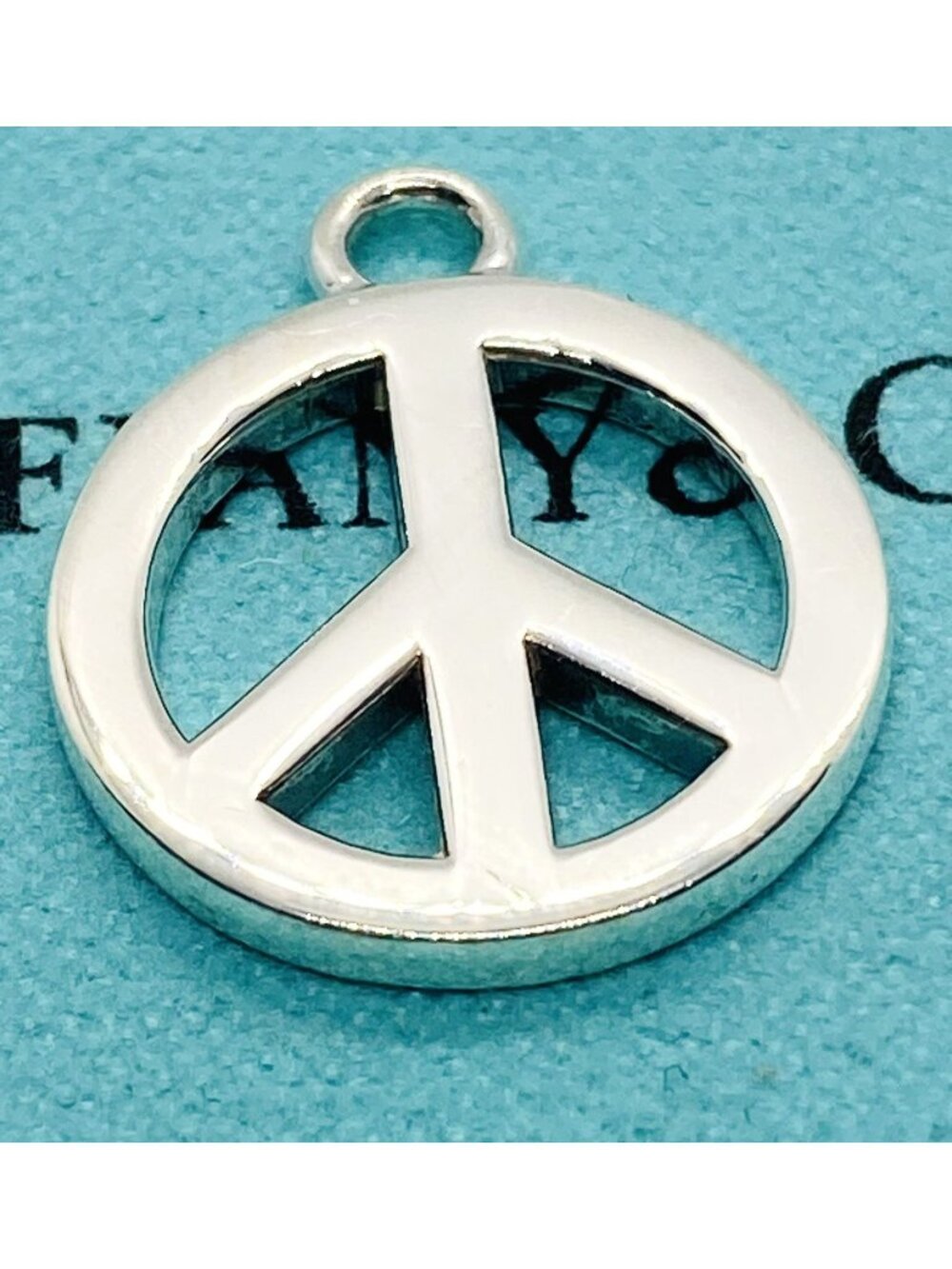 Tiffany & Co Sterling Silver 925 Peace Pendant Charm Polished